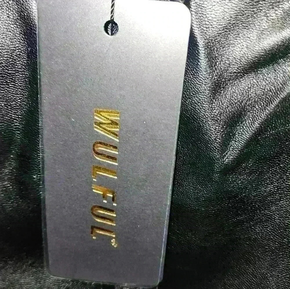 WULFUL Men's Stand Collar Leather Jacket Motorcycle Lightweight Faux Leather - Picture 4 of 9